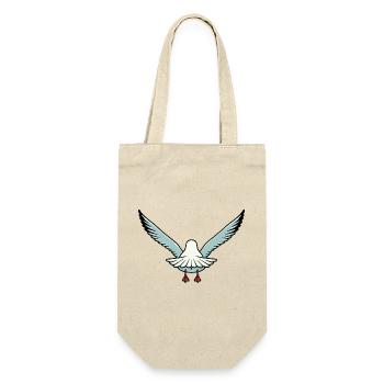 Möwe I Love Hamburg5 - Geschenkbeutel für Flaschen - Natur - Vorne