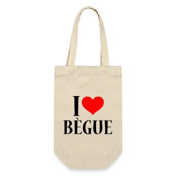I Heart Bègue J'aime un Bègue Soutient Bégaiement - Sac à bouteille - nature - Devant