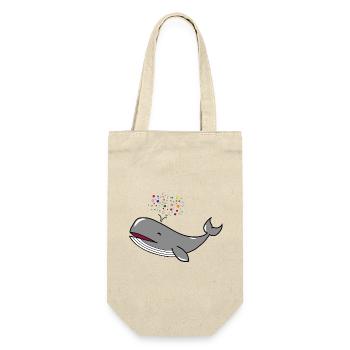 Happy Whale Bubble Whale Happy Whale - Gift Bag for Bottles - nature - Front