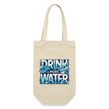 Mehr Wasser trinken - Geschenkbeutel für Flaschen - Natur - Vorne