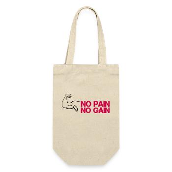 Biceps Pain Gain - Gift Bag for Bottles - nature - Front