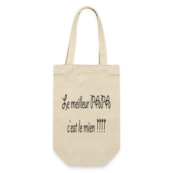 Le meilleur Papa c'est le mien !!! - Sac à bouteille - nature - Devant