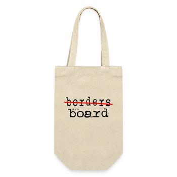 skateboard skater longboard skatepark - Geschenkbeutel für Flaschen - Natur - Vorne