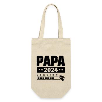 papa 2024 loading - Geschenkbeutel für Flaschen - Natur - Vorne