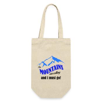 mountains are calling Kopie - Geschenkbeutel für Flaschen - Natur - Vorne