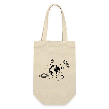 universum 01 - Geschenkbeutel für Flaschen - Natur - Vorne
