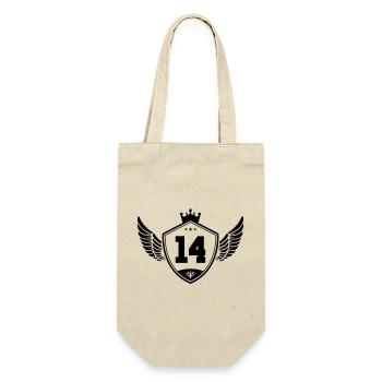 14 wappen krone - Geschenkbeutel für Flaschen - Natur - Vorne