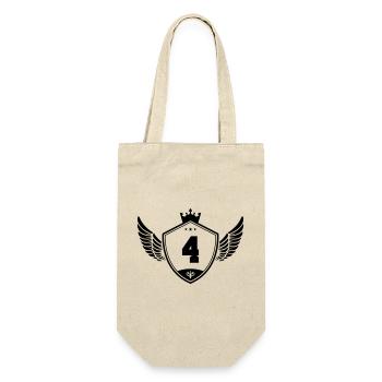 4 wappen krone - Geschenkbeutel für Flaschen - Natur - Vorne