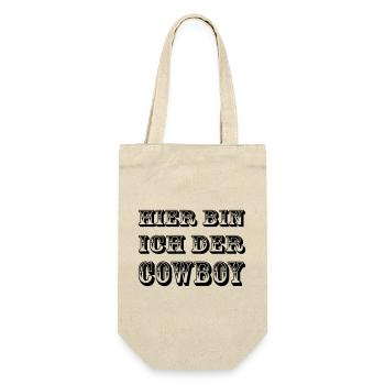 Cowboy Hier - Geschenkbeutel für Flaschen - Natur - Vorne