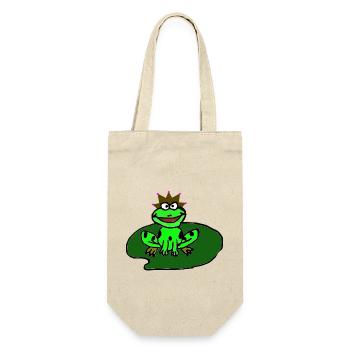 Froschkönig - Geschenkbeutel für Flaschen - Natur - Vorne
