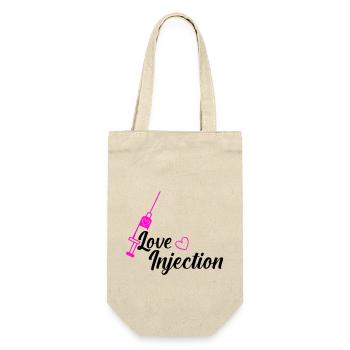 love injection - Geschenkbeutel für Flaschen - Natur - Vorne