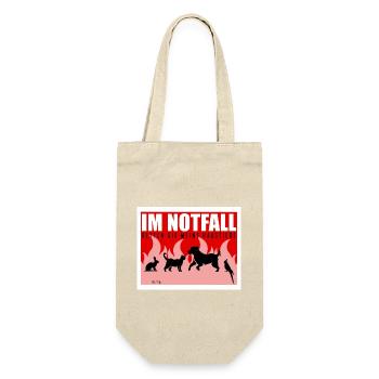 Rette meine Haustiere Notfall Hinweis Tierhalter - Geschenkbeutel für Flaschen - Natur - Vorne