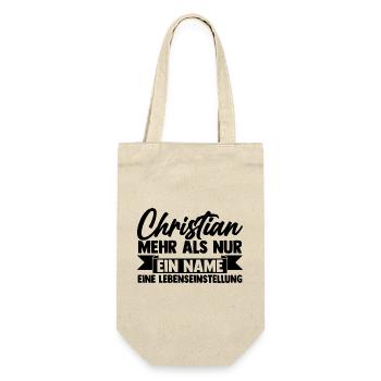 First name Chris Christian - Gift Bag for Bottles - nature - Front
