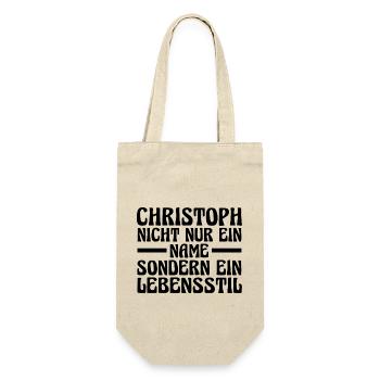 First name Chris Christoph - Gift Bag for Bottles - nature - Front