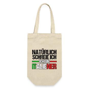 Italien Italiener Vaffanculo - Geschenkbeutel für Flaschen - Natur - Vorne