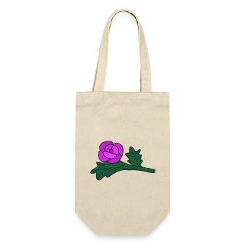 Poprose lila - Geschenkbeutel für Flaschen - Natur - Vorne