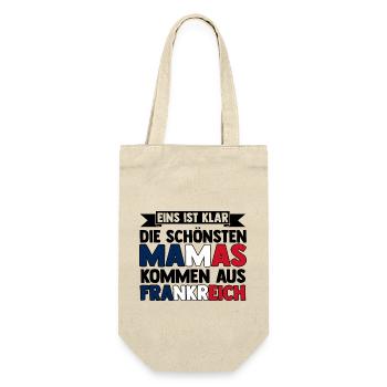 Franzosen Französisch Frankreich - Geschenkbeutel für Flaschen - Natur - Vorne