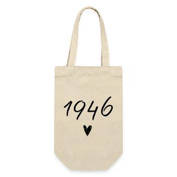 1946 Heart Birthday - Gift Bag for Bottles - nature - Front