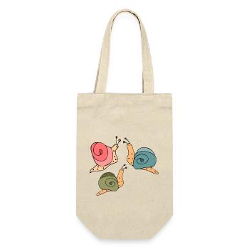 Schnecken - Geschenkbeutel für Flaschen - Natur - Vorne