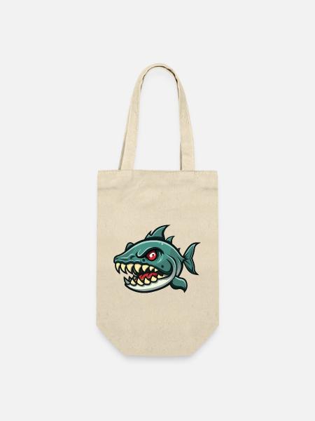 piranha - Geschenkbeutel für Flaschen - Natur