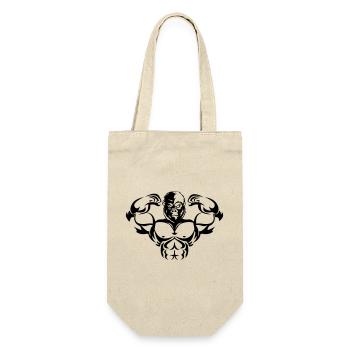 strong gorilla - Geschenkbeutel für Flaschen - Natur - Vorne