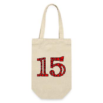 15. 15 YEARS. 15th ANNIVERSARY. 15 YEAR ANNIVERSARY. - Gift Bag for Bottles - nature - Front