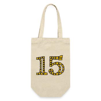 15. 15 YEARS. 15th ANNIVERSARY. 15 YEAR ANNIVERSARY. - Gift Bag for Bottles - nature - Front