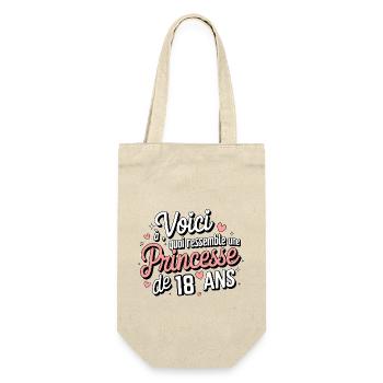 18 Year Old Princess - Gift Bag for Bottles - nature - Front