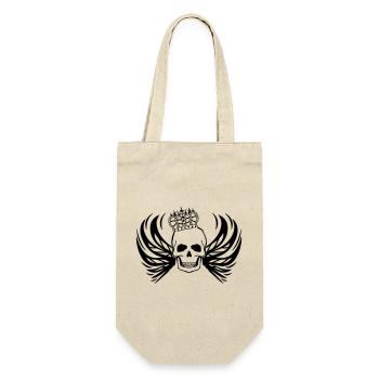 skull king - Geschenkbeutel für Flaschen - Natur - Vorne