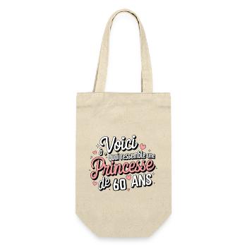 Princess 60 years old - Gift Bag for Bottles - nature - Front