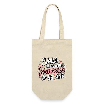 Princess 65 years old - Gift Bag for Bottles - nature - Front
