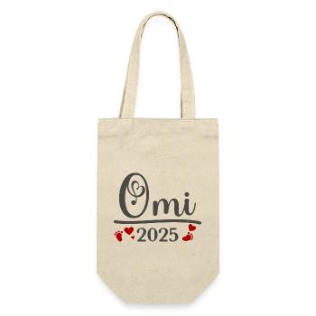 Omi 2025 - Geschenkbeutel für Flaschen - Natur - Vorne