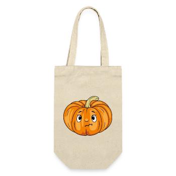 Dubious pumpkin emotion - Gift Bag for Bottles - nature - Front