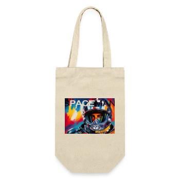 Spaceman b4 600DPI - Geschenkbeutel für Flaschen - Natur - Vorne