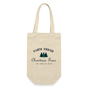 Sapins de Noël frais de la ferme - Sac à bouteille - nature - Devant