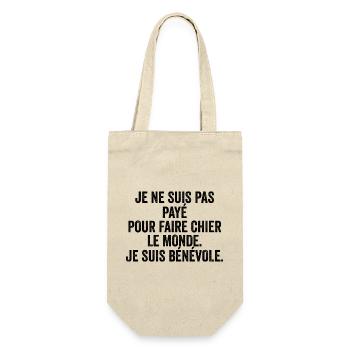 cadeau citation humoristique original drole phrase - Sac à bouteille - nature - Devant