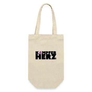 KH - Fighter's Heart Saying - Gift Bag for Bottles - nature - Front
