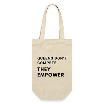 Queens don't compete, they empower - Gift Bag for Bottles - nature - Front