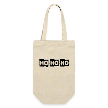 Ho ho ho Christmas Santa Claus - Gift Bag for Bottles - nature - Front