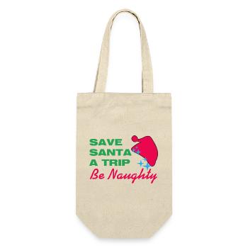 Save Santa A Trip - Gift Bag for Bottles - nature - Front