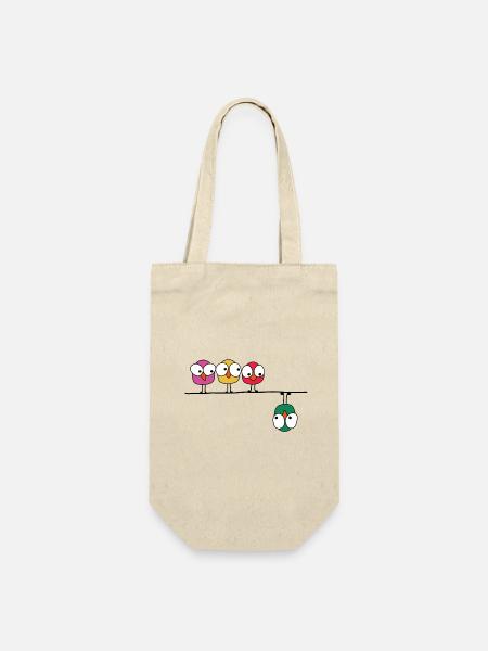 Angry birds - Geschenkbeutel für Flaschen - Natur