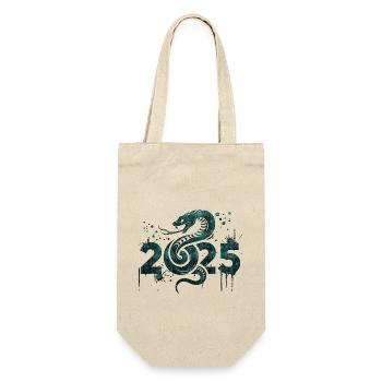 Fantasy Drache Anime Drachenkopf Mythos Reptilienschlange - Geschenkbeutel für Flaschen - Natur - Vorne