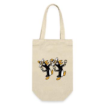 2 Pingouins Hochets Fête Mexique Culture Chapeaux Équipe - Sac à bouteille - nature - Devant