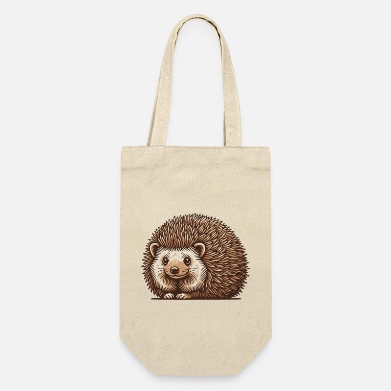 Igel - Geschenkbeutel für Flaschen - Natur
