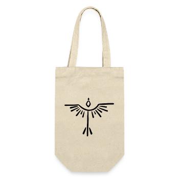 Vogelsymbol - Geschenkbeutel für Flaschen - Natur - Vorne