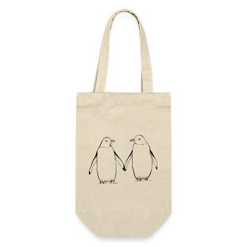 Tag der Pinguine - Geschenkbeutel für Flaschen - Natur - Vorne