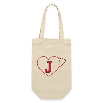 Letter j stethoscope - Gift Bag for Bottles - nature - Front