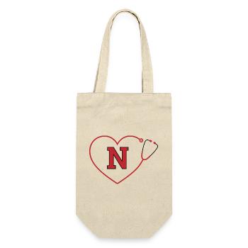 Letter n Stethoscope - Gift Bag for Bottles - nature - Front