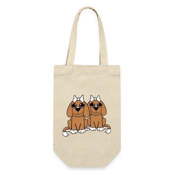 2 Équipe de chiens Deux amis Petites amies Couple Équipage - Sac à bouteille - nature - Devant