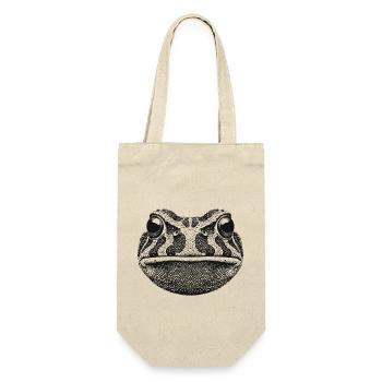 Frosch - Geschenkbeutel für Flaschen - Natur - Vorne